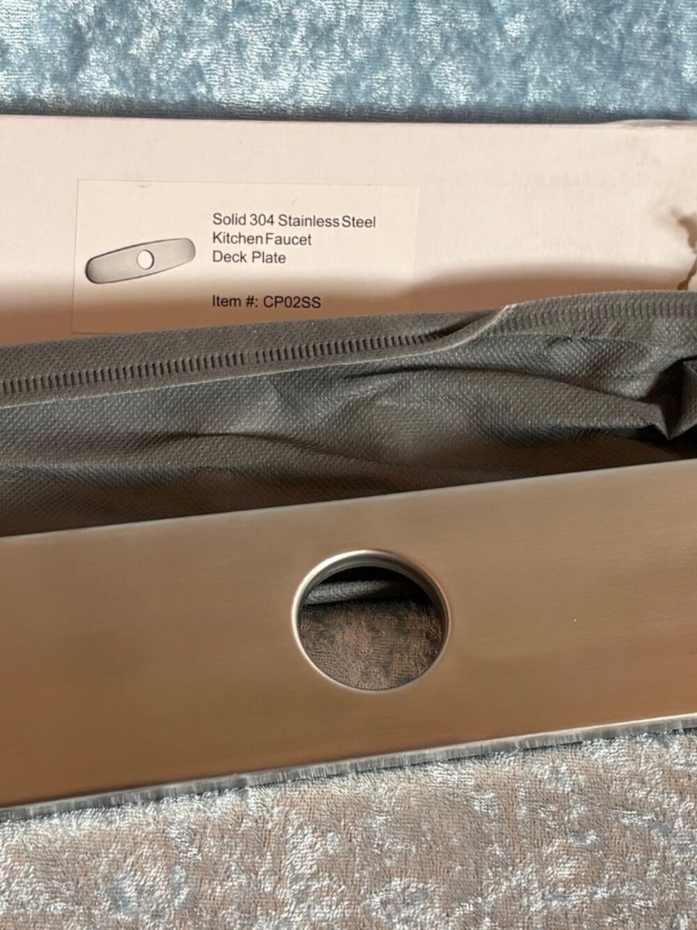 CP-02SS Stainless Steel Single Hole Faucet Cover Plate